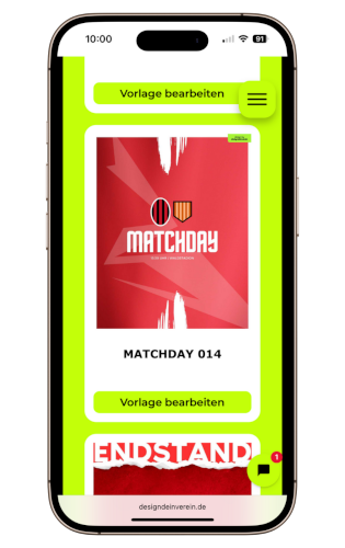 Design dein Verein – mobile Ansicht 2